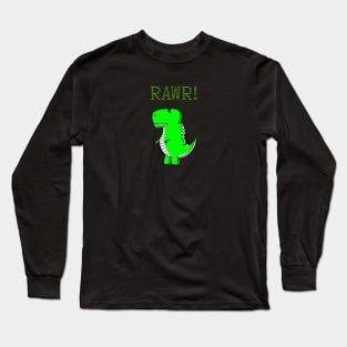 Cute Green Dino Long Sleeve T-Shirt